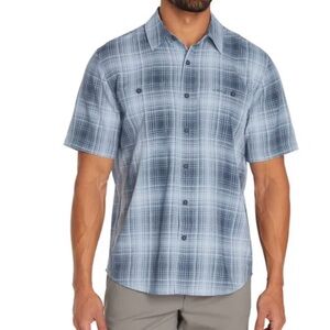 Orvis Blue Casual Button woven Shirt